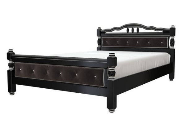 Bed without lifting mechanism Karina 11 color walnut dark diamond, brown 120x200 cm