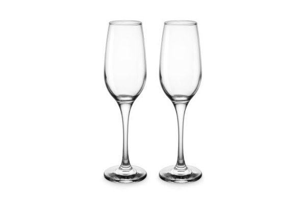 Set of Hall Amber glasses for champagne 210 ml, Glass, 2 pcs.