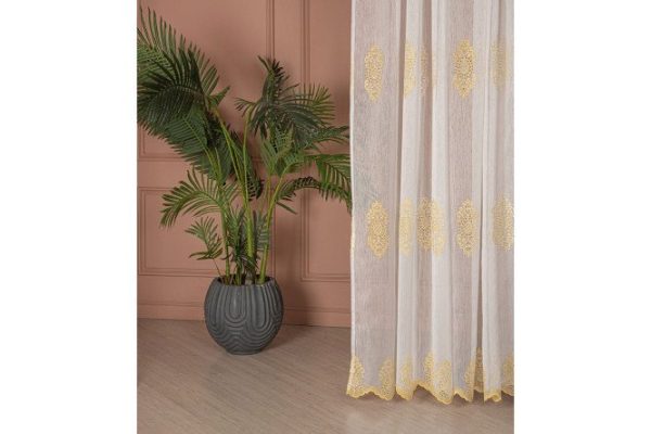 Tulle Venus 300x260 cm, 1 piece, white, gold