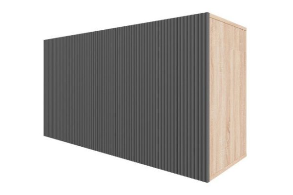 Nightstand Oscar Amelie 120x64 with doors, sonoma oak / wave graphite