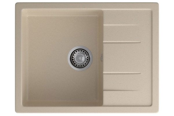 Inset sink with drainer GRANFEST Quadro GF-Q-650L 65x50x20 cm