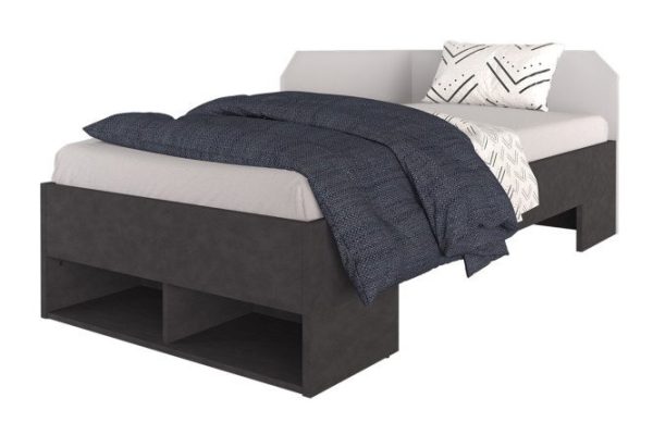 Kristoff bed 90x200 cm mater color, gray