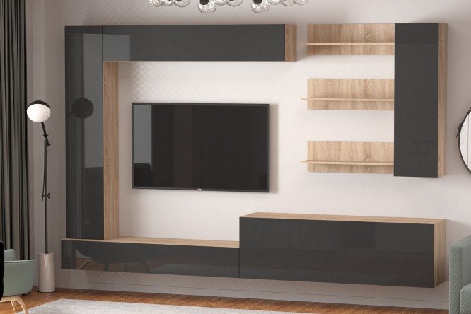 Furniture set Studio No. 6 oak Sonoma/anthracite