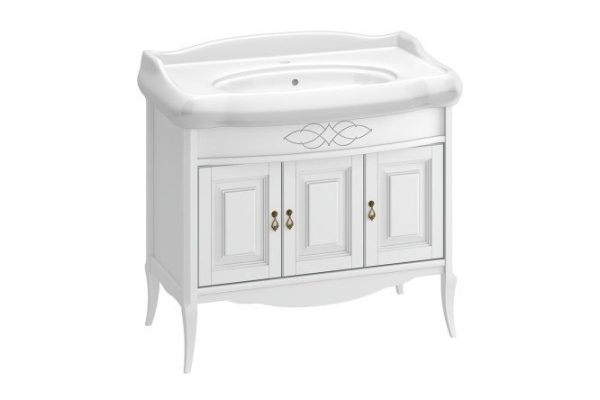 Cabinet OPADIRIS Lorenzo 91.4 cm, frame color matt white, facade white matt