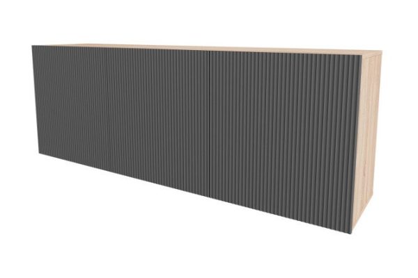 Nightstand Oscar Amelie 180x64 with doors, sonoma oak / wave graphite