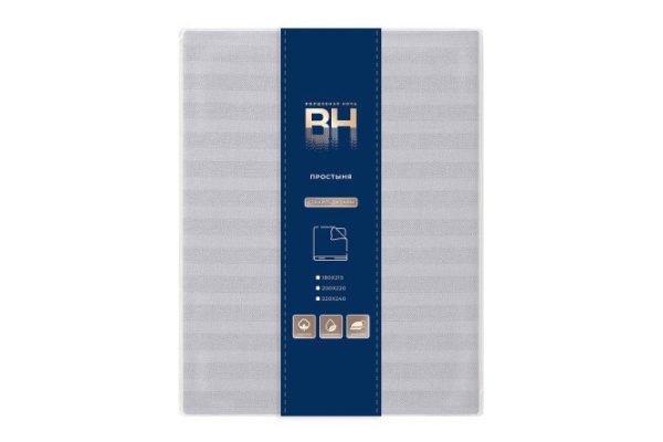 Gray Cloud Poplin sheet 180x215 cm, 1.5 sleep