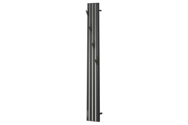 Electric heated towel rail POINT Piano black, chrome PN19722BC 15x120x11.9 cm