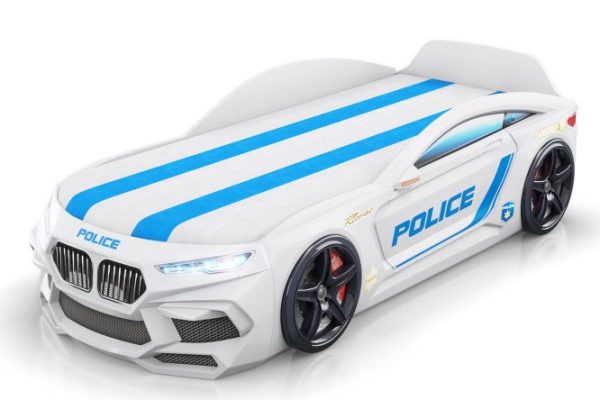 Romeo car bed with lifting mechanism 70x170 cm white