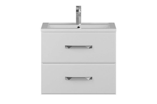 Hanging cabinet Foster 291020510 for bathroom 60.8 cm, frame color white, facade white
