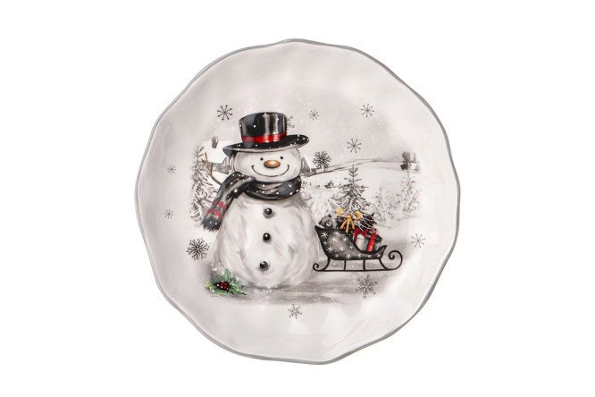 Snack plate Happy New Year! Ceramics, 23 cm