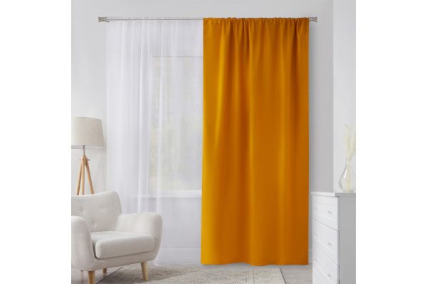 Ribbon curtain MICASA Baudry 150x280 cm, 1 piece, yellow