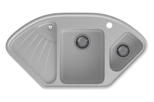 Corner sink with wing GRANFEST Corner GF-C-1040E 103.9x56x19 cm