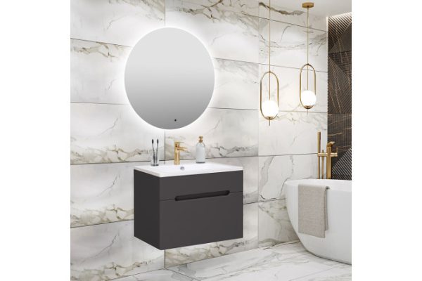 Bathroom furniture RUNO Parma, 60 graphite wall-hung