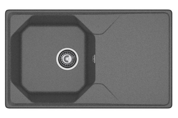 Inset sink with drainer GRANFEST Unique GF-U-840L 84x50x20 cm