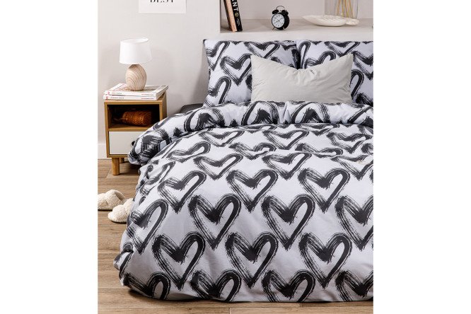 Bed linen set Dark love Cotton 145x215 cm, Family