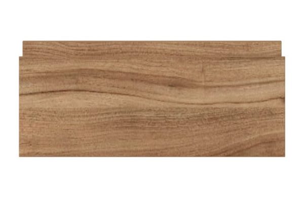 Front of a low drawer for the Nicole cabinet 39.6x17.6 cm, natural Dijon walnut color