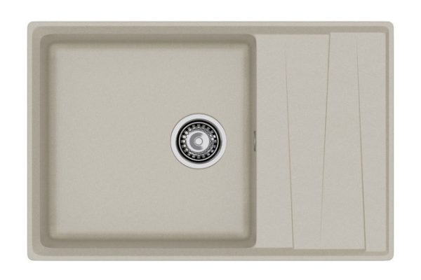Inset sink with drainer GRANFEST Level GF-LV-760L 76x50x20 cm