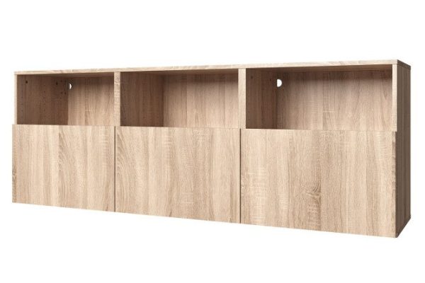 Cabinet 3 drawers and 3 shelves Oscar 180x64 with closers, Sonoma oak