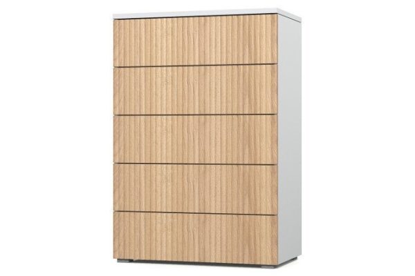 Chest of drawers Oscar Amelie 75.2x109.2x44 cm, Canadian oak, white