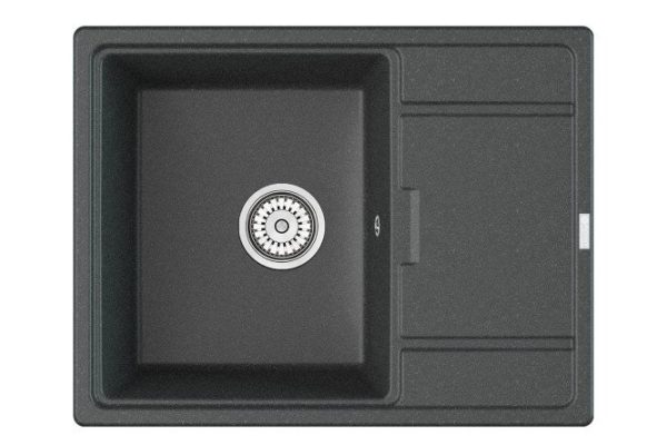 Kitchen sink with drainer POINT Steel 65 PN3009GR, graphite 65x50x22 cm