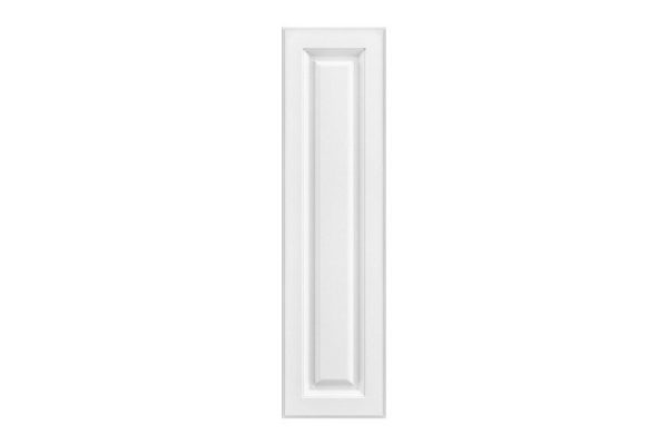 Aurora front set for wall-mounted corner L-shaped cabinet 25.3x95.6 cm, soft white snow color