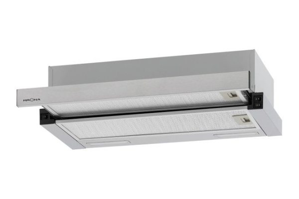 Hood KRONAsteel KRHD274 Gerda T 600 inox PB color stainless steel, white, 59.5x16.2x30 cm