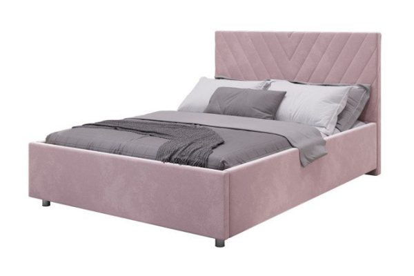 Bed with lifting mechanism Victori color pale pink 140x200 cm