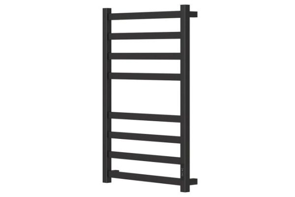 Electric heated towel rail POINT Mercury P8, black PN83858B 53x80x8 cm