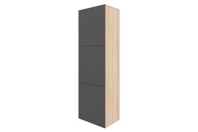 Wardrobe Oscar Amelie 192x60 3 doors, sonoma oak / graphite wave