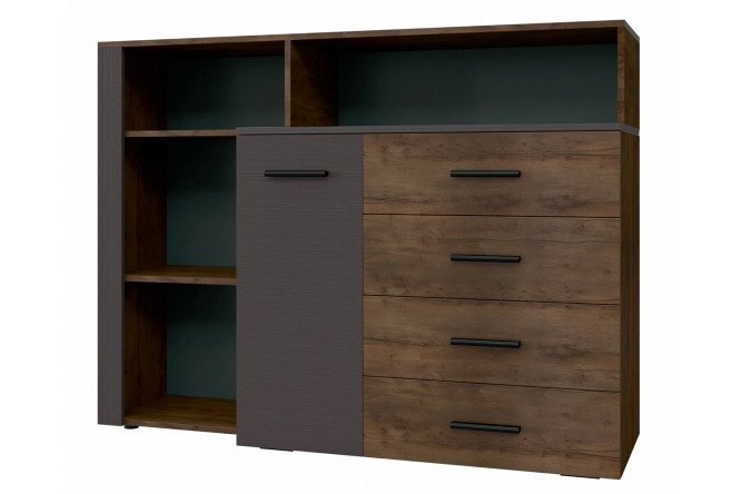 Chest of drawers 1 door 4 drawers Cube