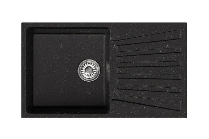 Inset sink MIXLINE ML-GM20 552000 with drainer 83x48x21 cm