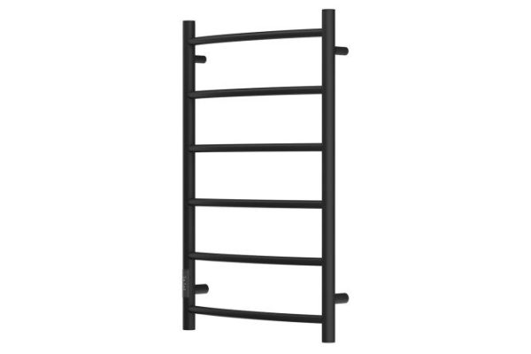 Electric heated towel rail POINT Athena P6, black PN04758B 53.2x80x10 cm