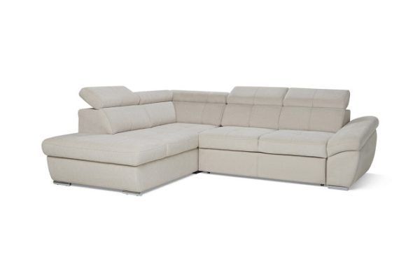 Corner sofa bed SOLANA Stone with right corner
