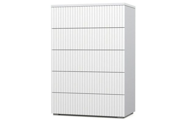 Chest of drawers Oscar Amelie 75.2x109.2x44 cm, talc, white smooth