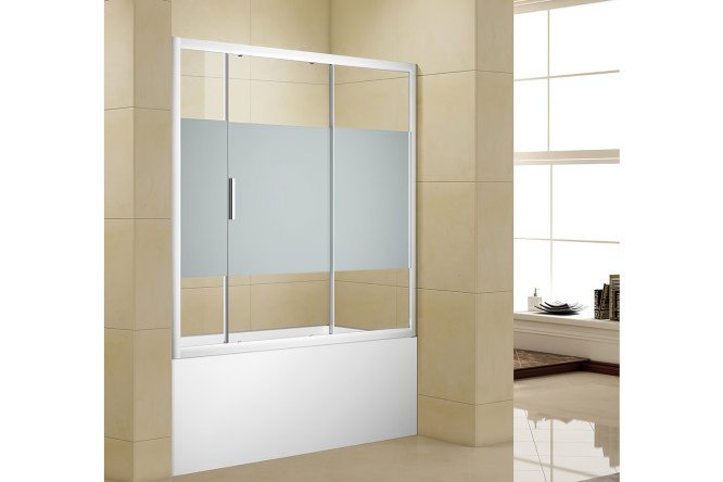 Bath curtain on a tray AQUANET Practic AE10-B-175H150U-CP