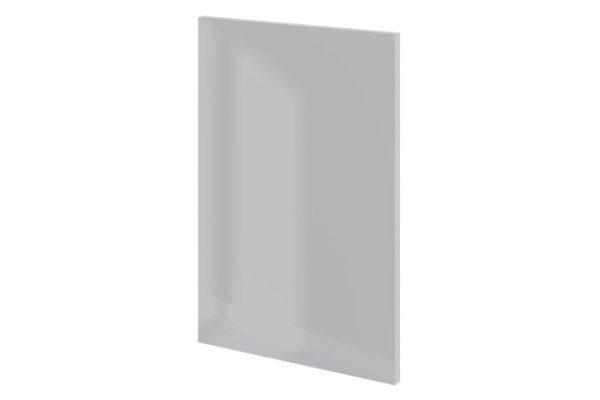 Decorative side wall for wall cabinets Amika gray pearlescent gloss 33.7x50 cm, color gray pearlescent gloss