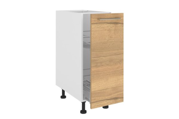 Cabinet front with pull-out basket Amika 29.6x71.6 cm, Halifax oak color