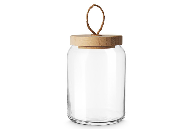 Jar with lid Pasabahce Woody 10x13.8x10 cm, 860 ml