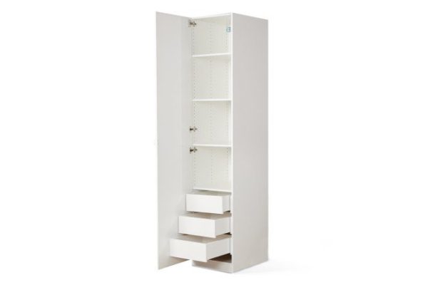 Wardrobe 1-door Oscar Line 50x236x58 cm, white