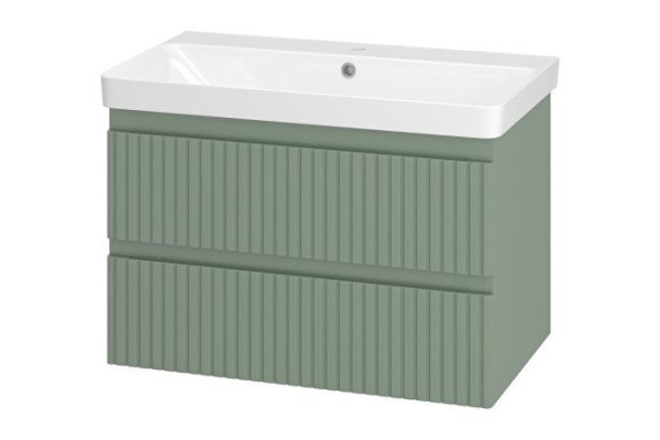 Wall-mounted cabinet Victory 80 VIC-09080-0802Я with 2 drawers 80.5 cm, frame color green, facade green