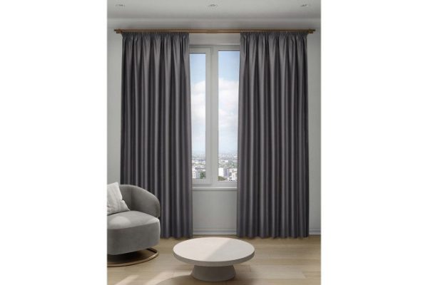 Curtain with Decofest Ombra ribbon 200x280 cm, 1 piece, gray
