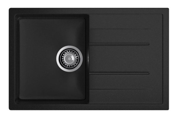 Inset sink with wing GRANFEST Quadro GF-Q-780L 77x49.5x20 cm