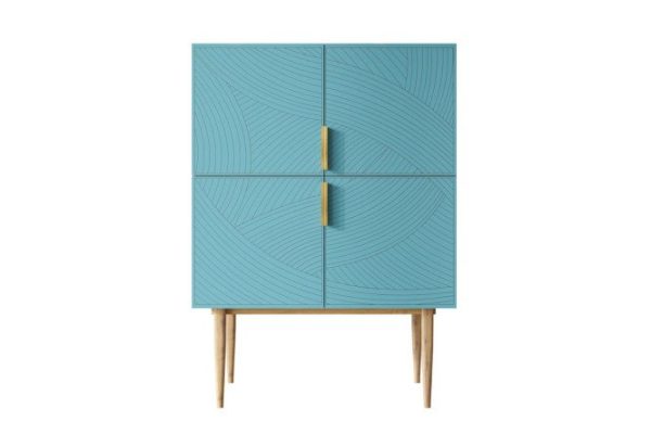 Small chest of drawers Line with 4 doors on high legs