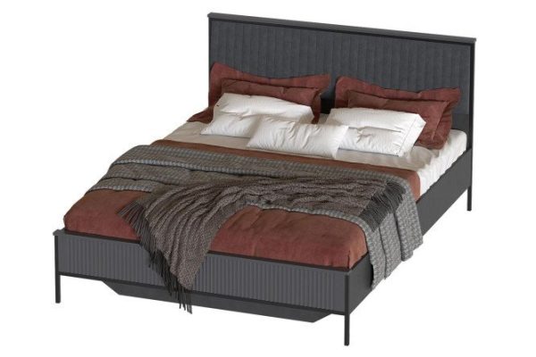 Bed Nora color metal Brooklyn, graphite