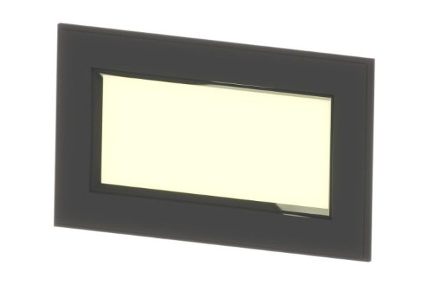 Marengo facade with horizontal cabinet opening with glass 59.6x35.6 cm, Marengo color