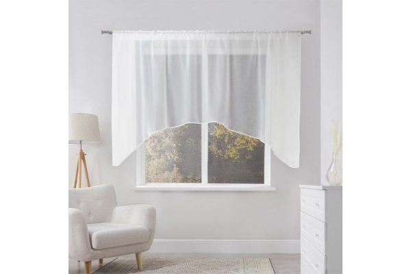 Tulle arch for the kitchen MITTE Fawn 1 piece, white (1)