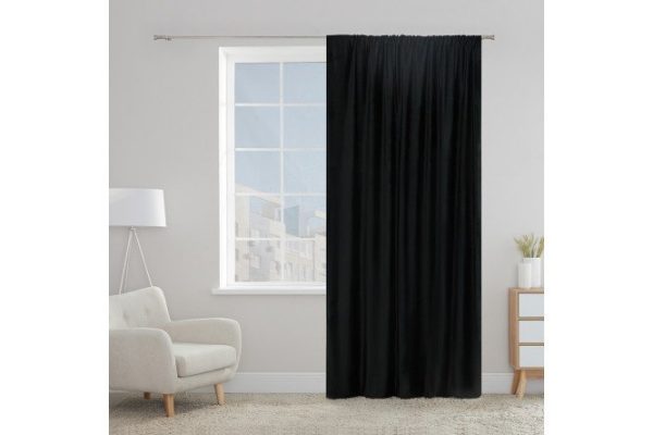 Curtain ESTUDI BLANCO Josette 180x280 cm, 1 piece, black