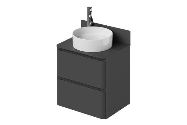 Hanging cabinet Roberto 59.2 cm, frame color graphite, facade graphite