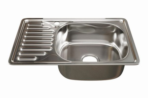 Inset sink with drainer MIXLINE 530532 right outlet 3 1/2 66x42x16 cm