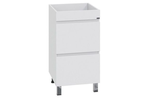 Floor-standing sink cabinet SANTA Mars 2 drawers 58 cm, frame color white, front white